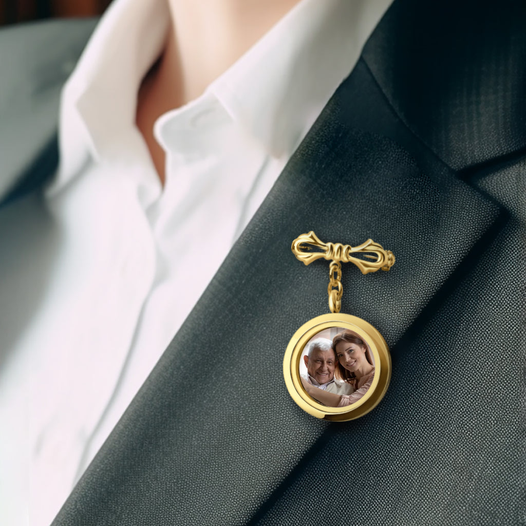 Custom Memorial Photo Locket Pin