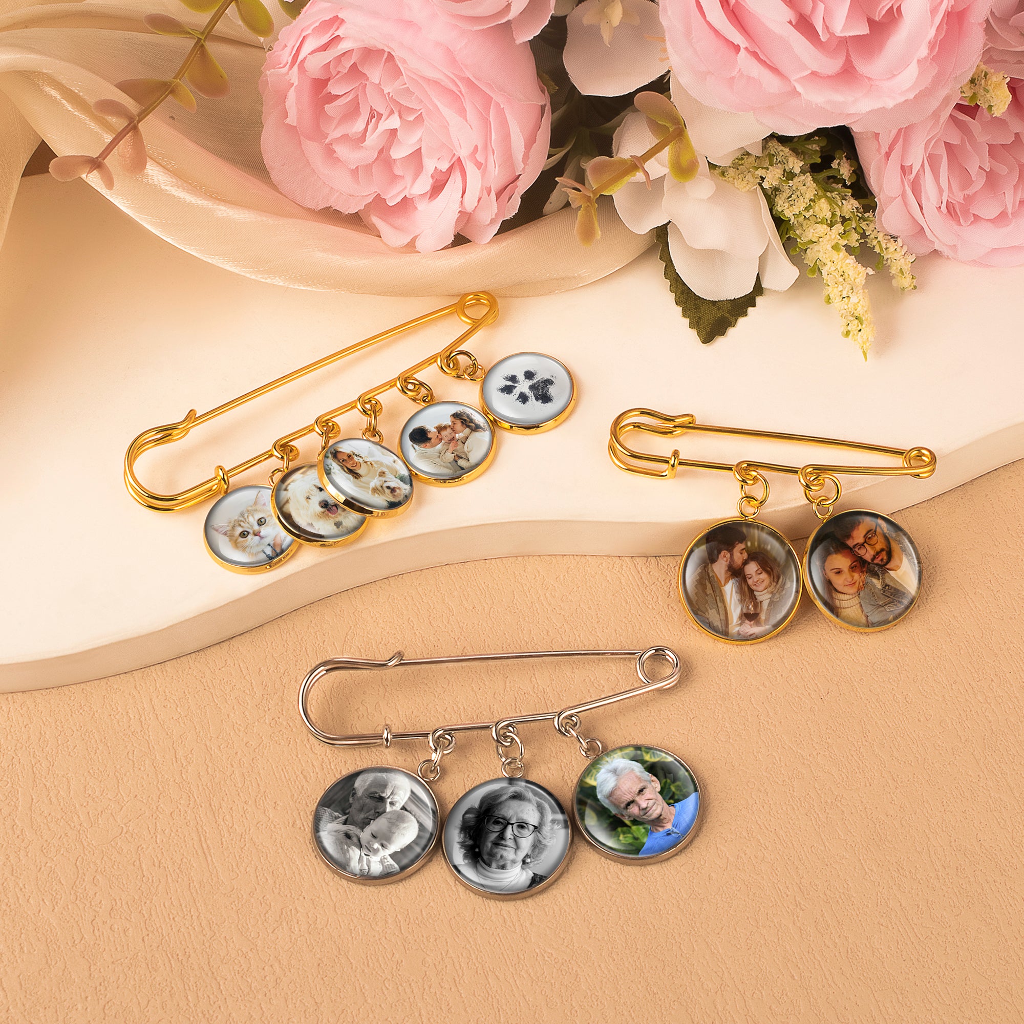 Photo Wedding Brooch