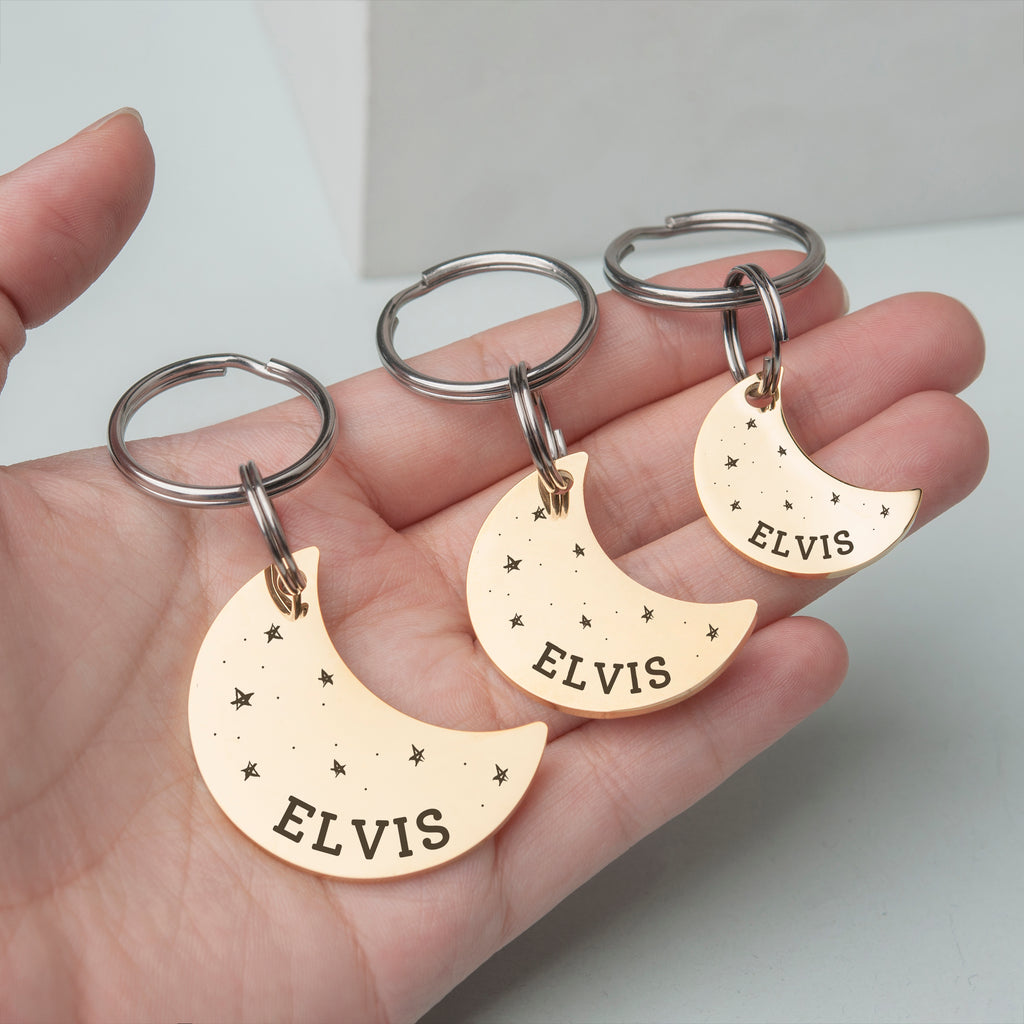 Moon Space Pet ID Dog Tag