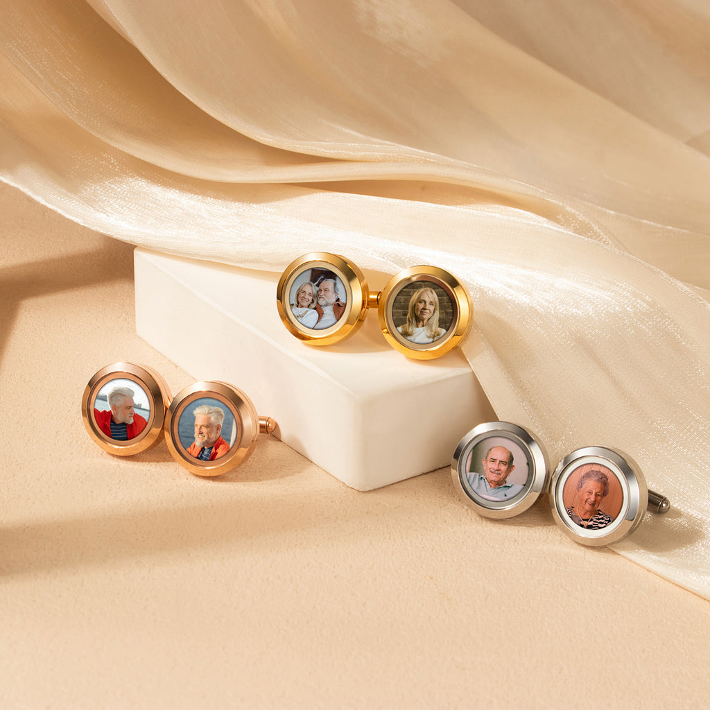 Glass Photo Locket Cufflinks