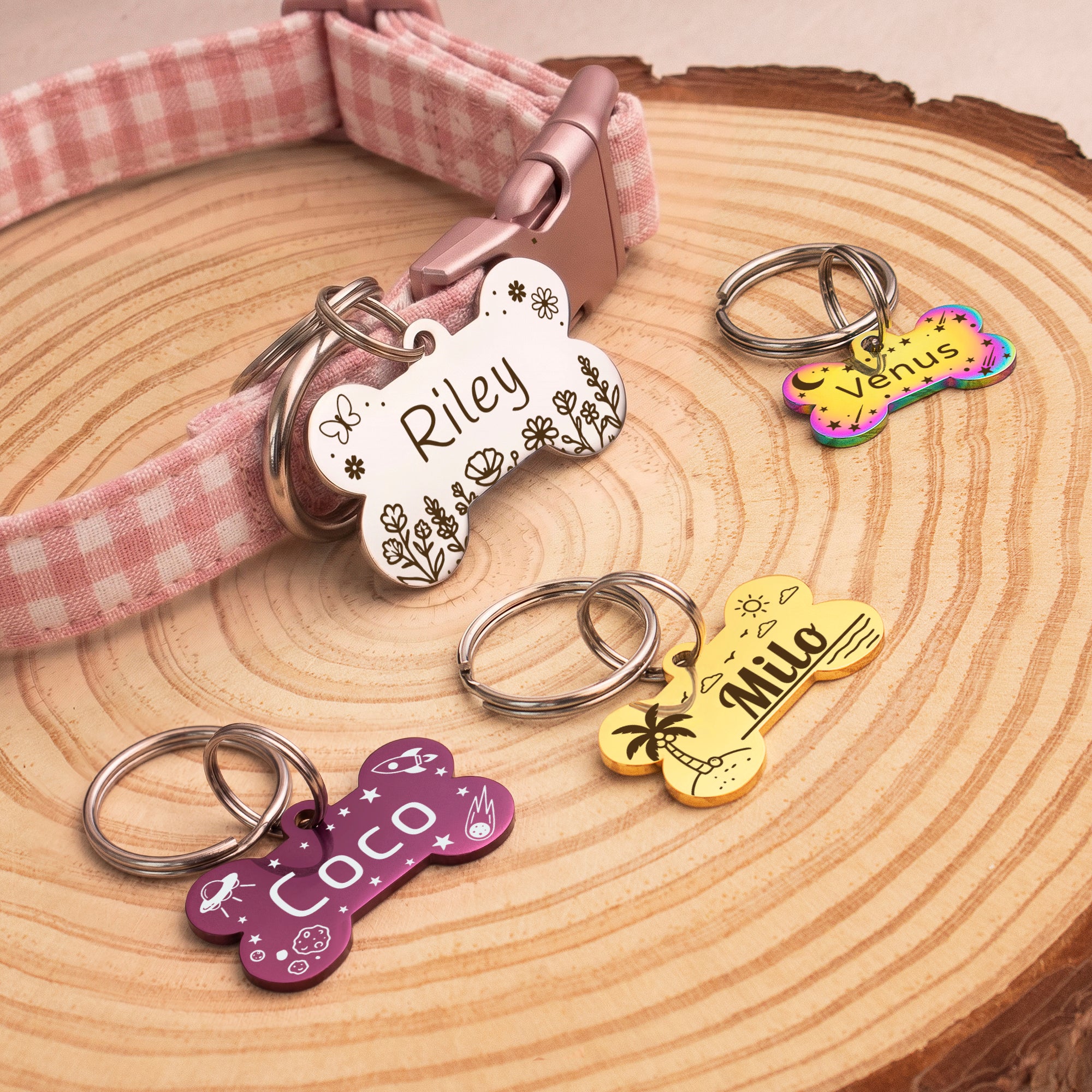 Personalized Bone Stainless Steel Pet ID Tag