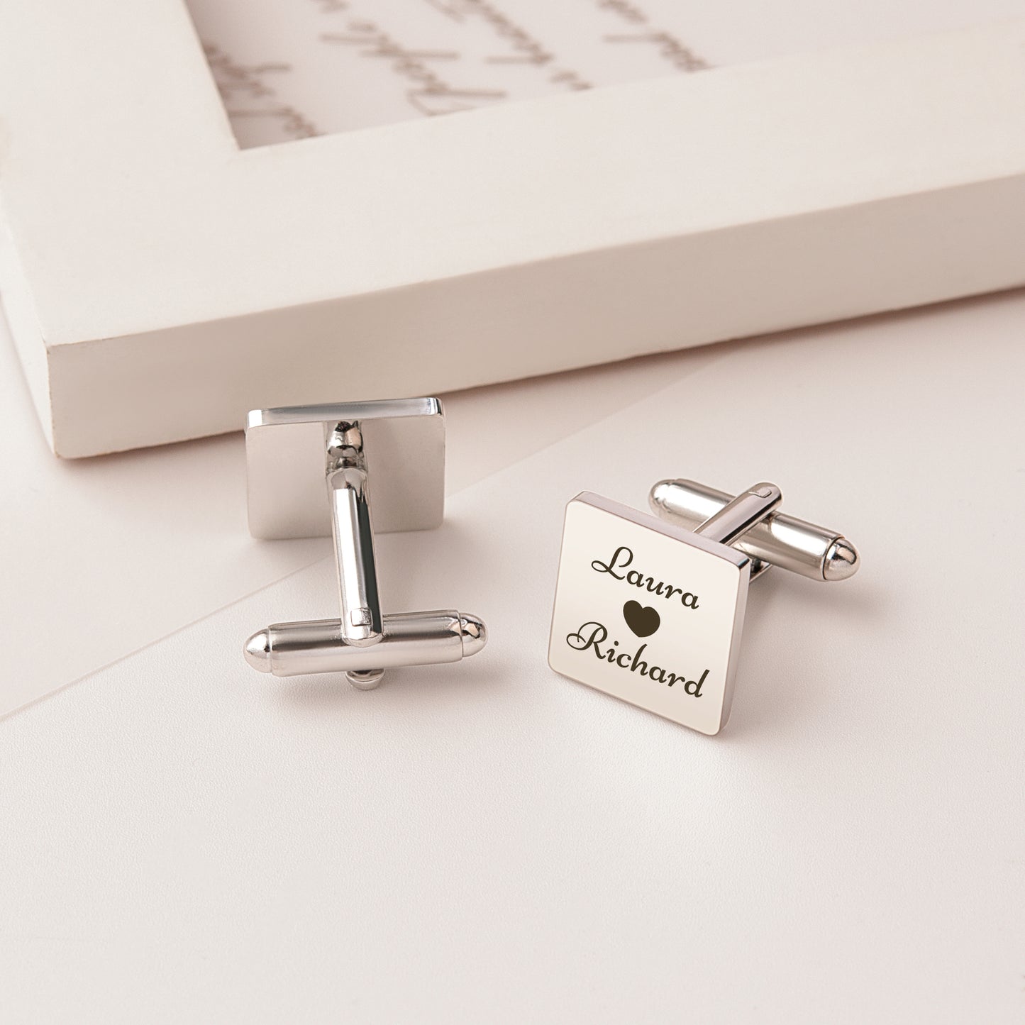 Custom Engraving Wedding Square Cuff Links