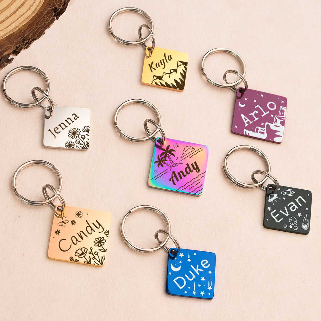 Personalized Diamond Stainless Steel Pet ID Tag
