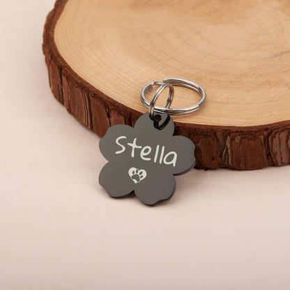 Custom Cherry Blossom Pet ID Dog Tag