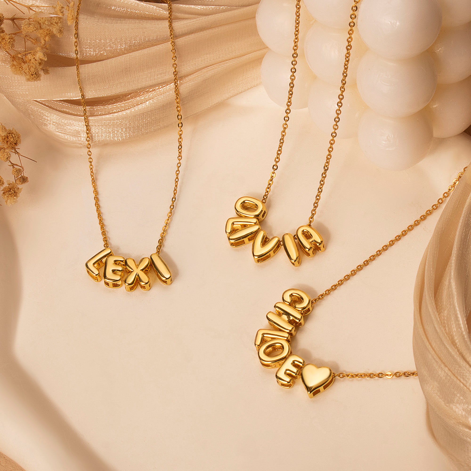 Personalized Letter Bead Name Necklace