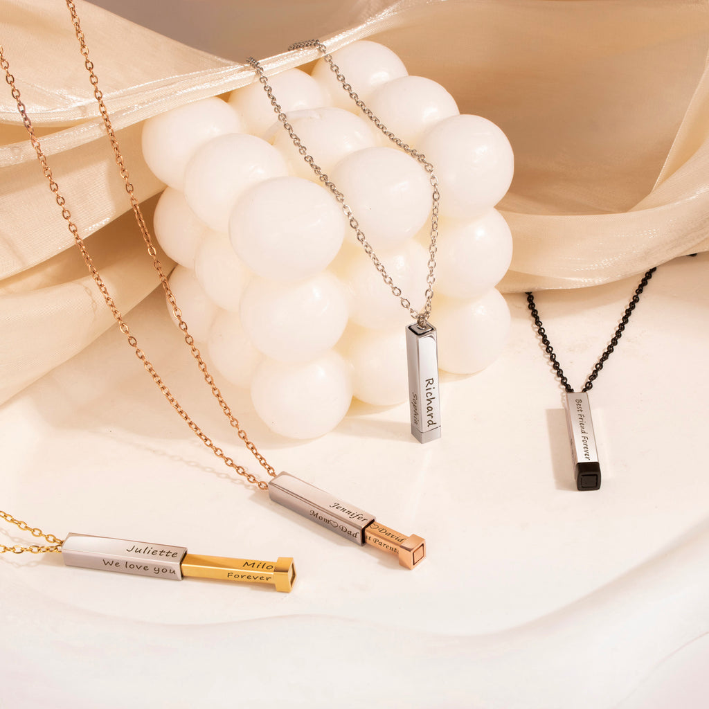 Hidden Message Bar Necklace