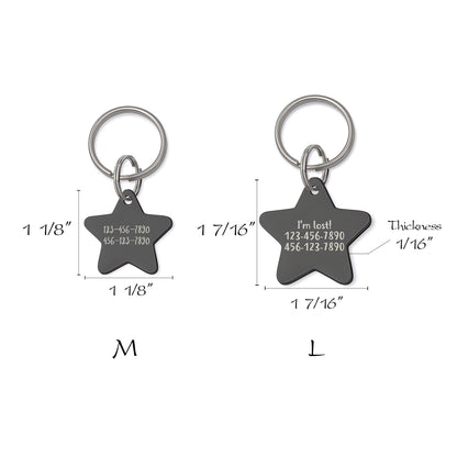 Star Shaped Desert Starry Sky Themed Pet Tag