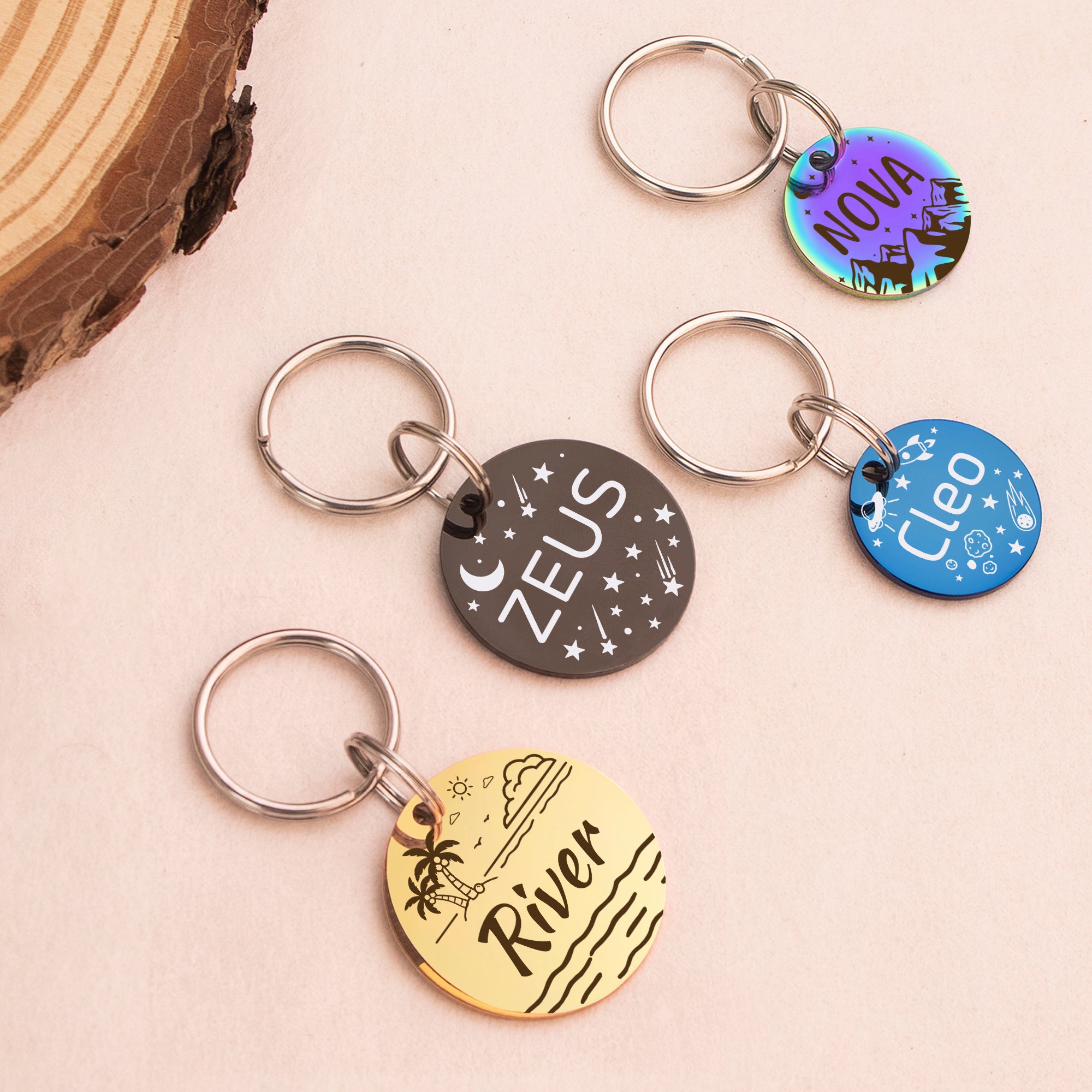 Personalized Round Stainless Steel Pet ID Tag