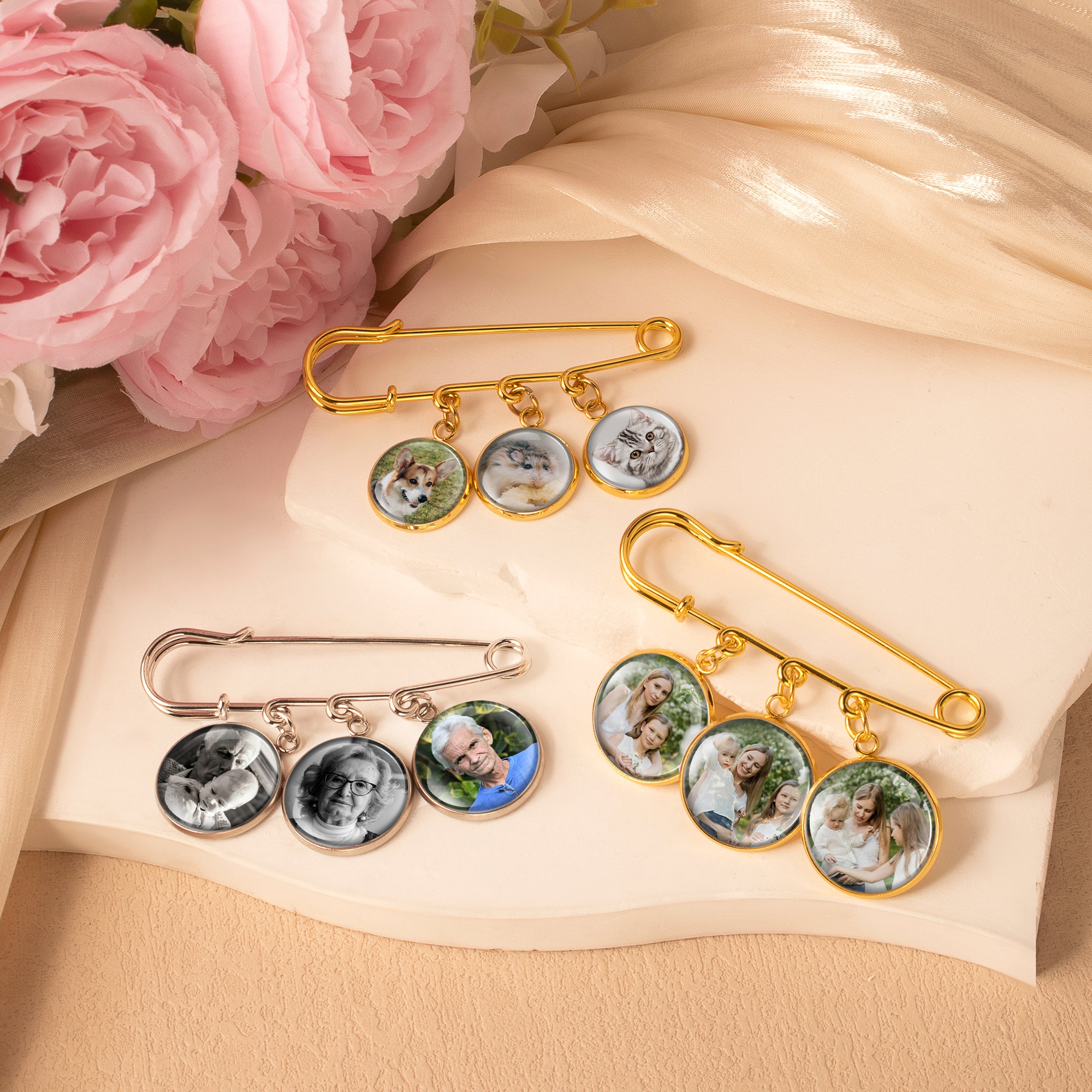 Photo Wedding Brooch