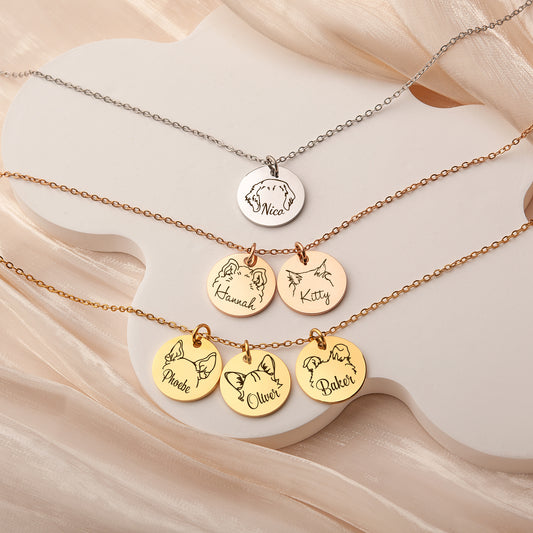 Personalized Pet Ears Necklace