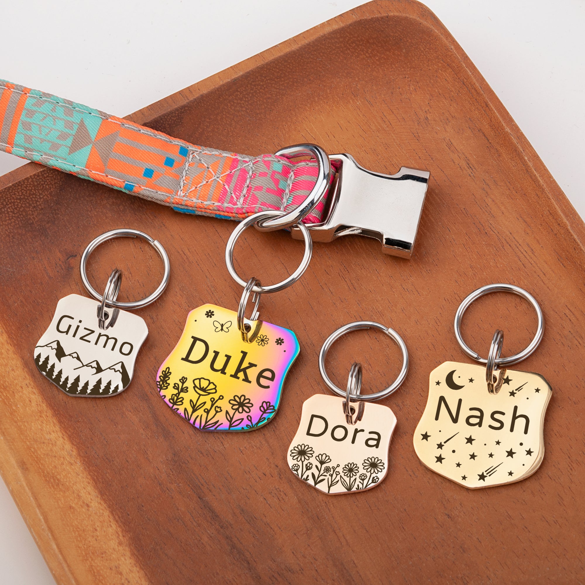 Personalized Shield Stainless Steel Pet ID Tag