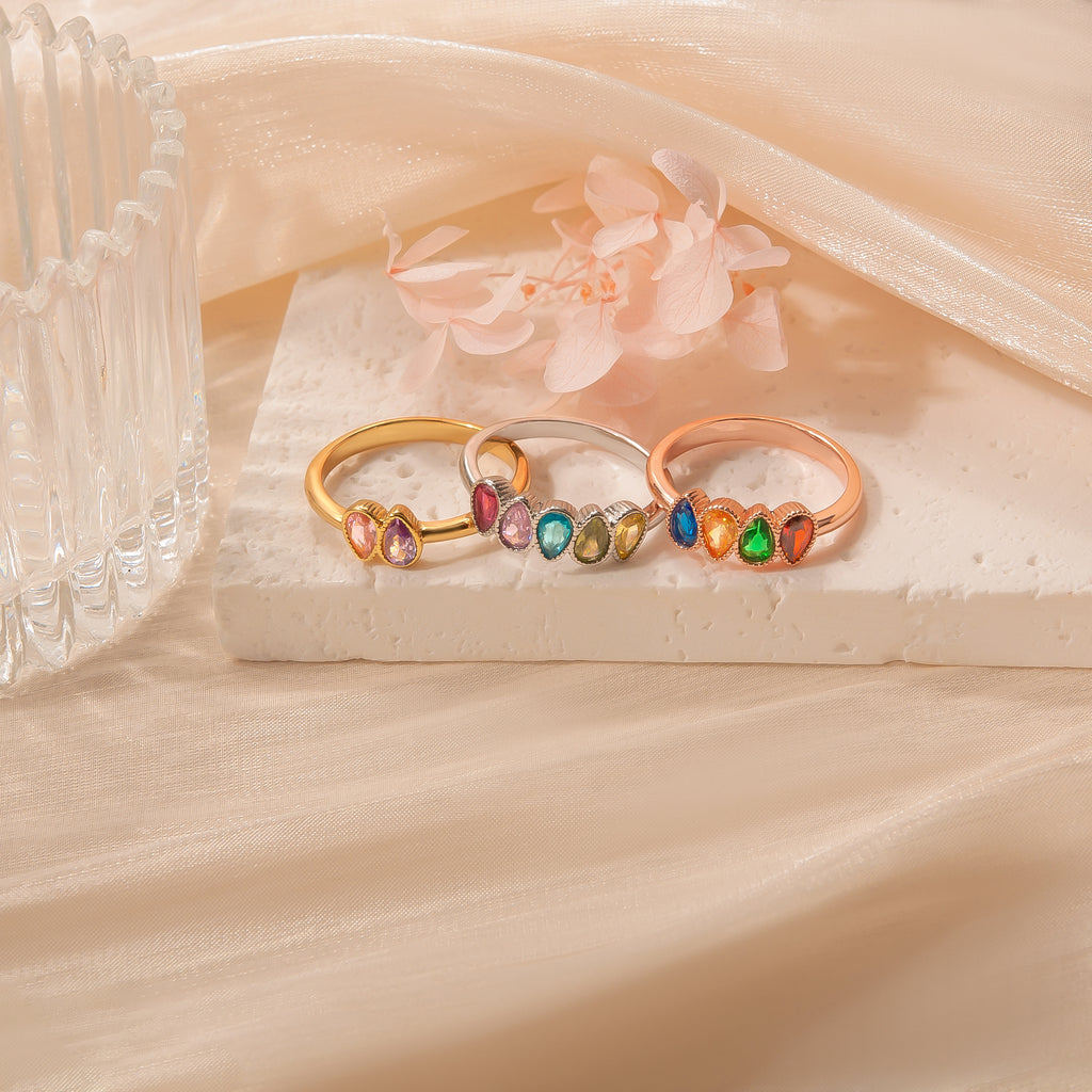 Waterdrop Birthstone Ring