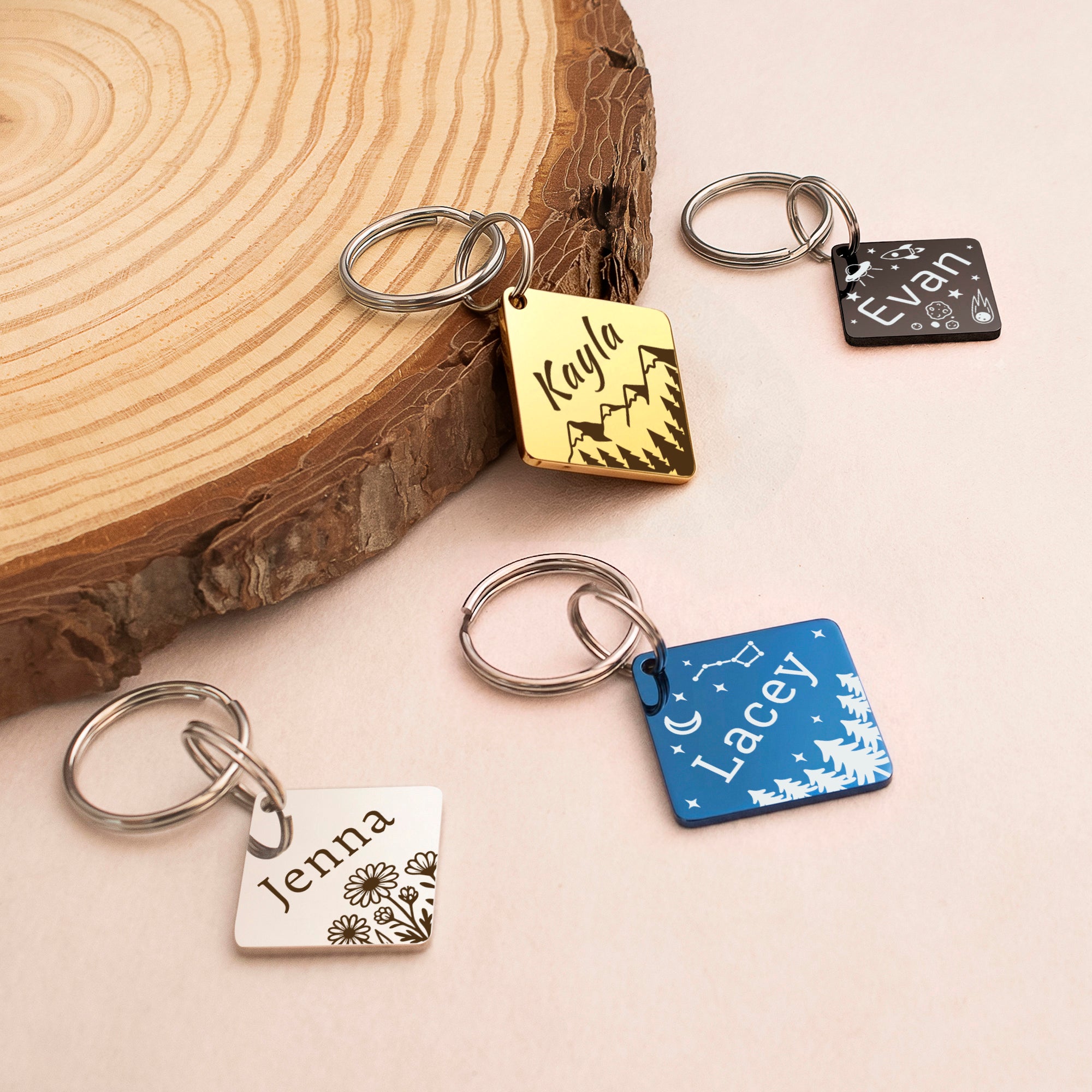 Personalized Diamond Stainless Steel Pet ID Tag