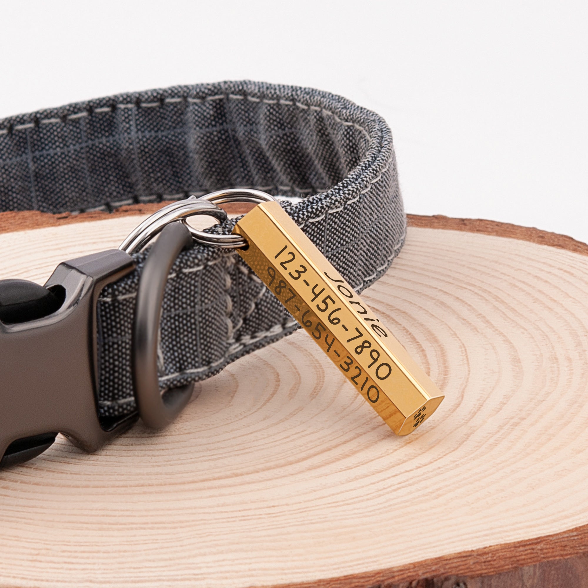 6-Sided Engraving Hexagon Pet Tag