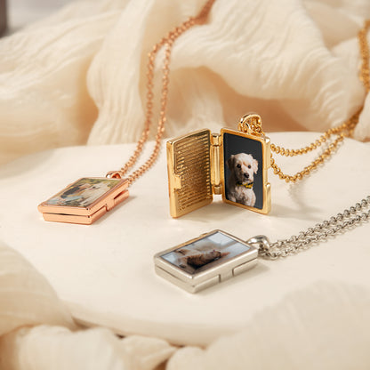 Personalized Pet Picture Locket-Style Picture Necklace