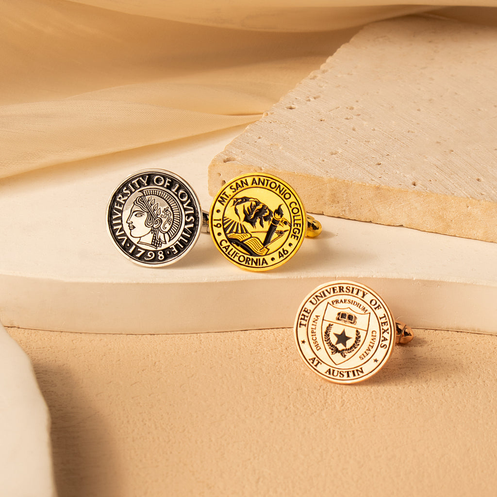 Graduaction Cufflink Graduation Seal Cufflinks for Him – Silver, Gold & Rose Gold | Anavia ...