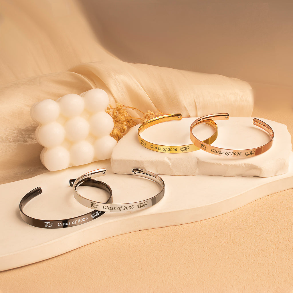 Motivational Graduation Cuff Bangle
