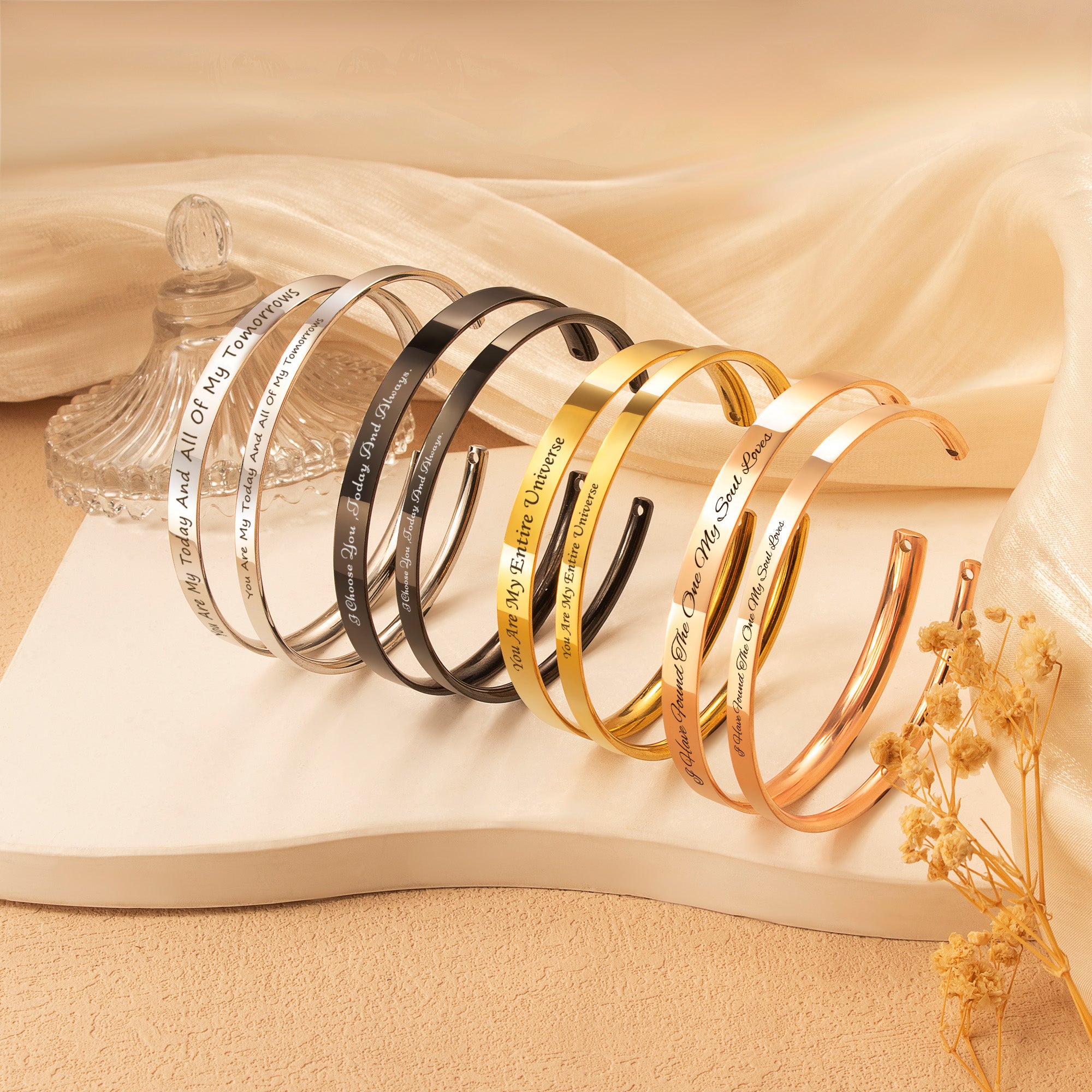 Custom Matching Cuff Bangle Set