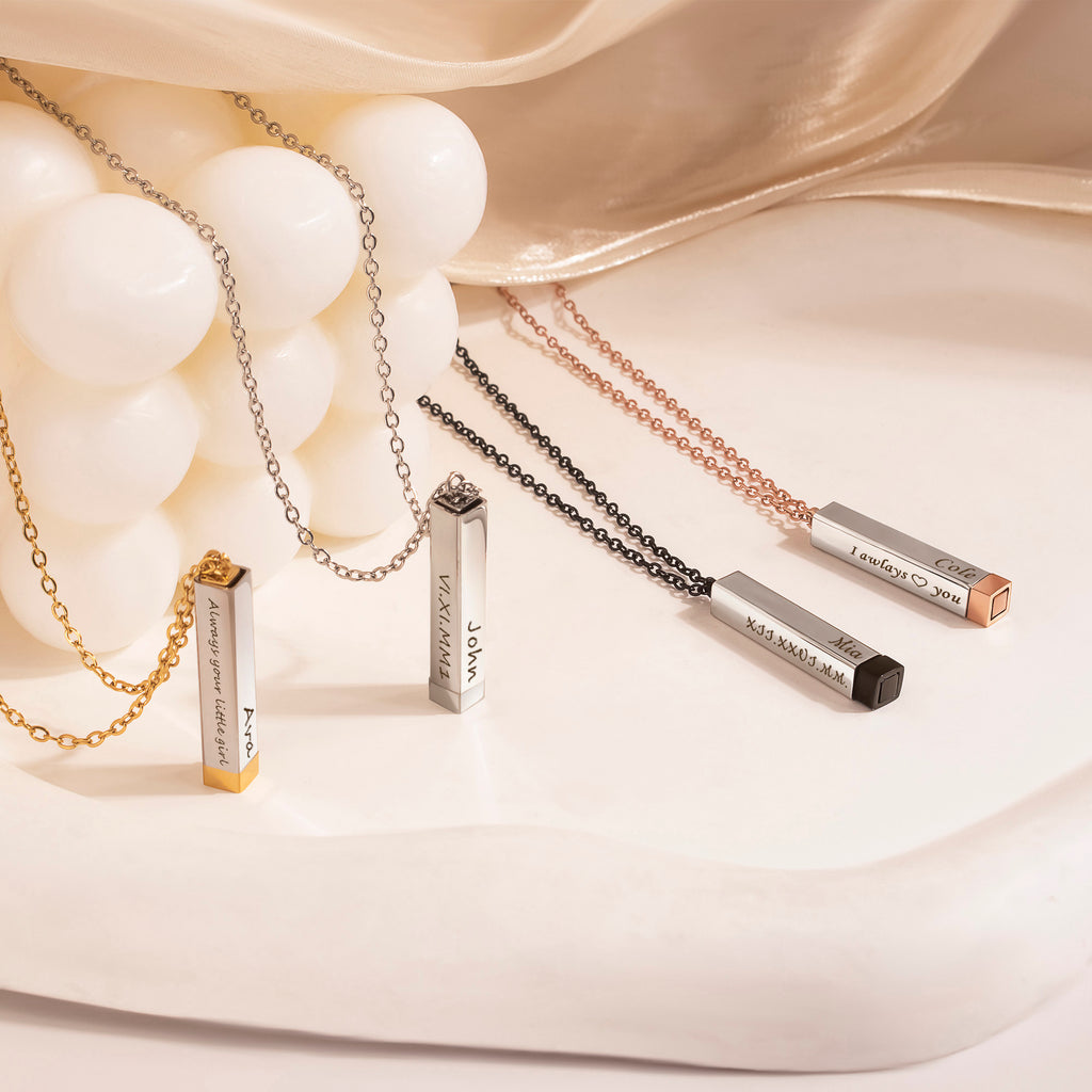 Hidden Message Bar Necklace