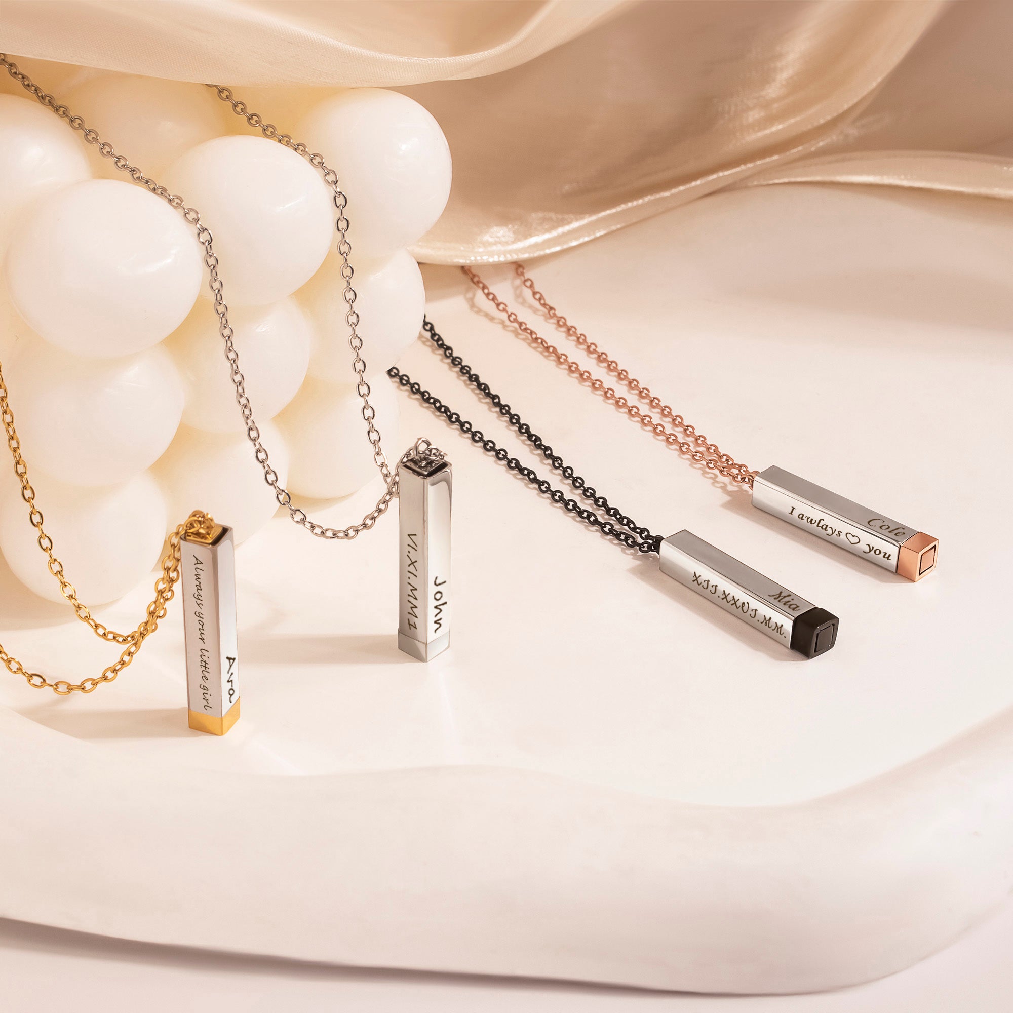 Hidden Message Bar Necklace