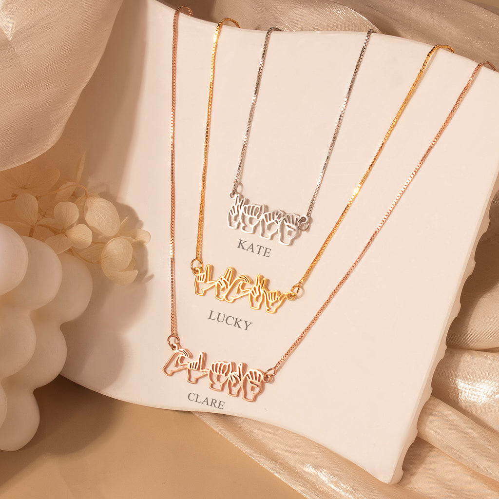 Custom Sign Language Necklace