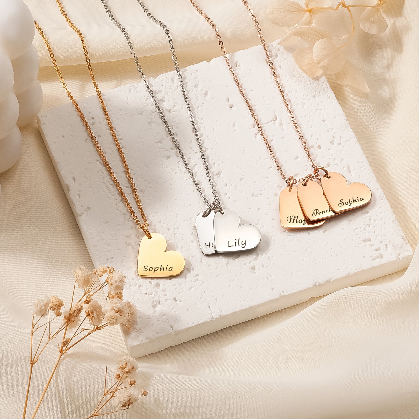 Personalized Mini Heart Necklace