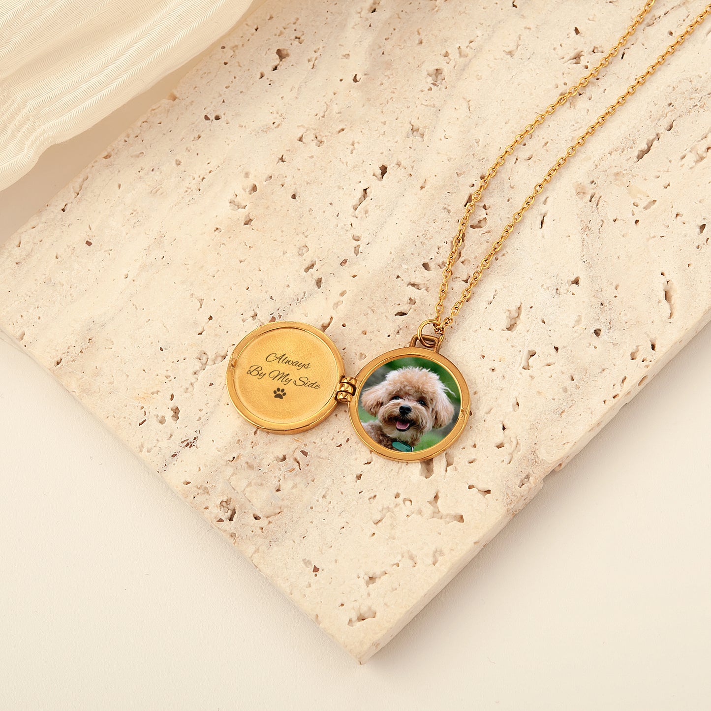 Pearl Photo Locket Necklace