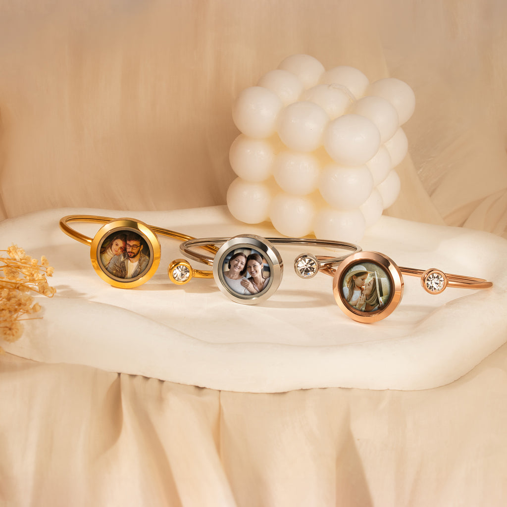 Photo Locket Cuff Bangle