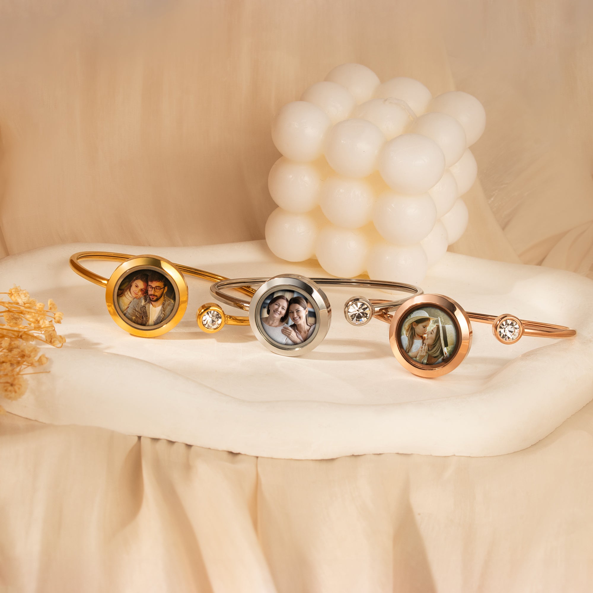 Photo Locket Cuff Bangle