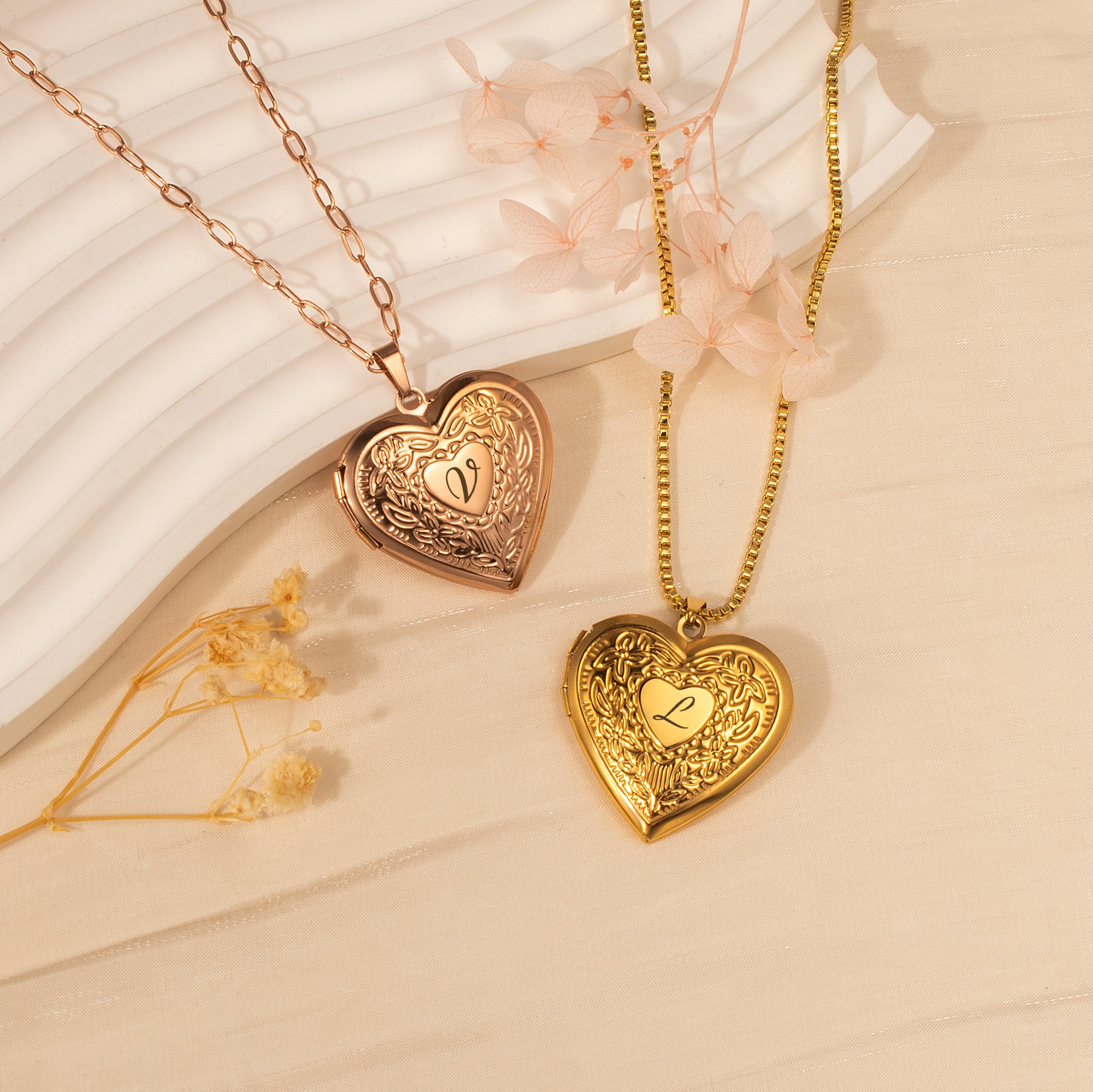 Raise Heart Photo Heart Locket Necklace