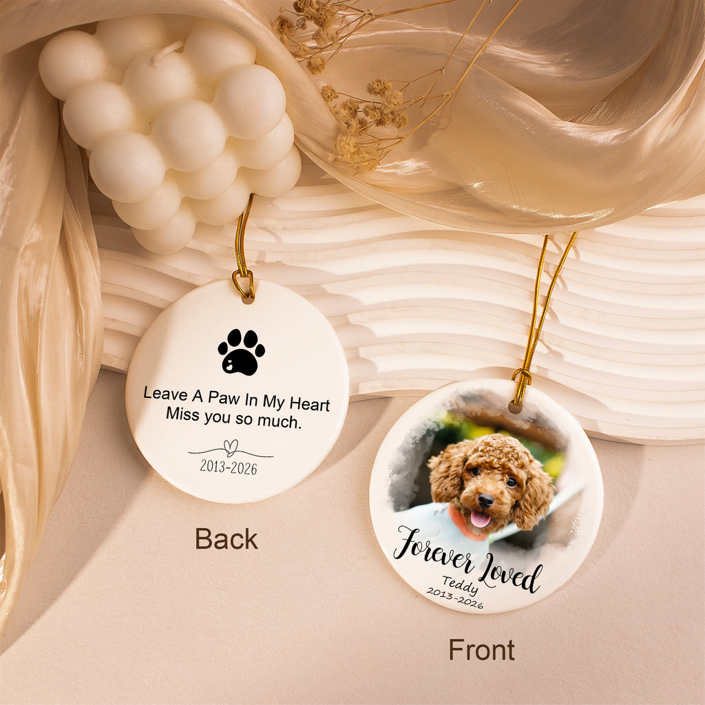 Custom Pet Photo Memorial Ornament