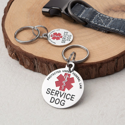 Service Dog Medical Alert Pet ID Tag