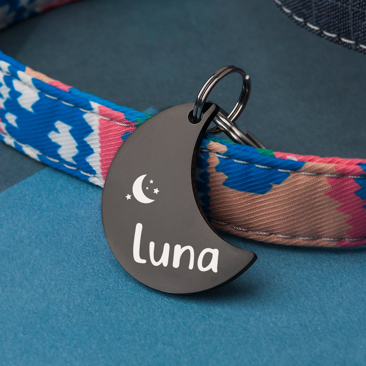 Personalized Moon Shaped Pet ID Dog Tag for Pets