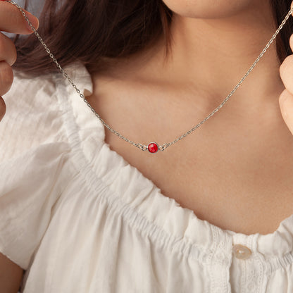 Birthstone Connector Charm Necklace