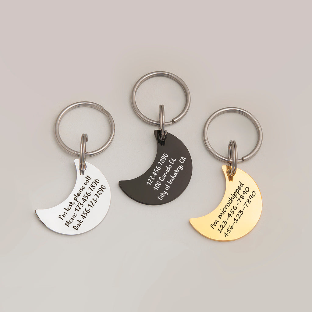 Moon Space Pet ID Dog Tag