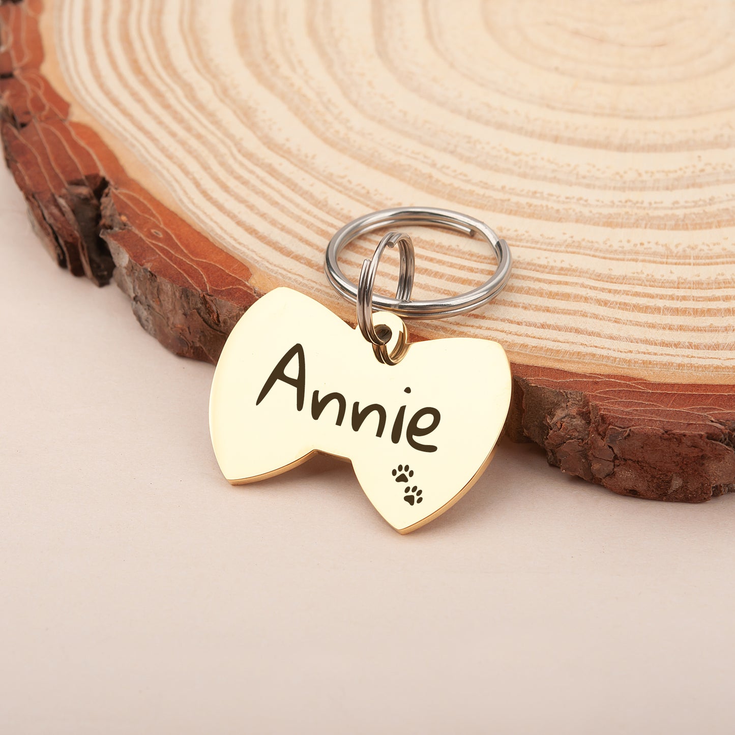 Custom Bow Tie Shaped Pet ID Dog Tag