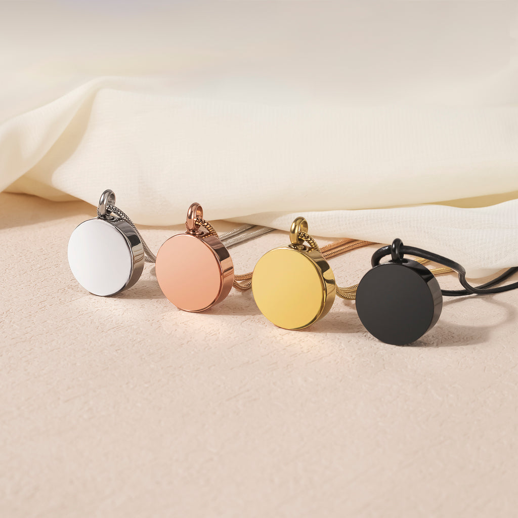 Classic Round Memorial Keepsake Necklace