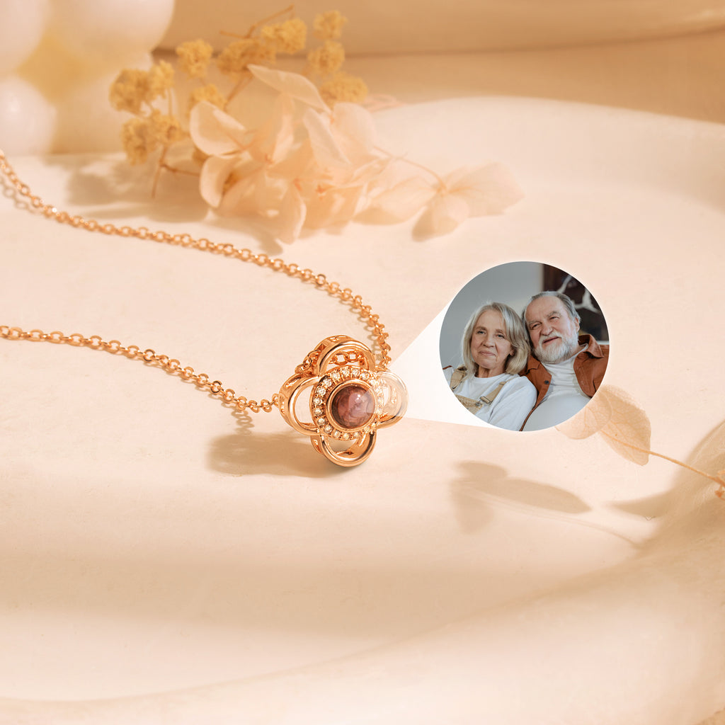 Clover Photo Projection Necklace
