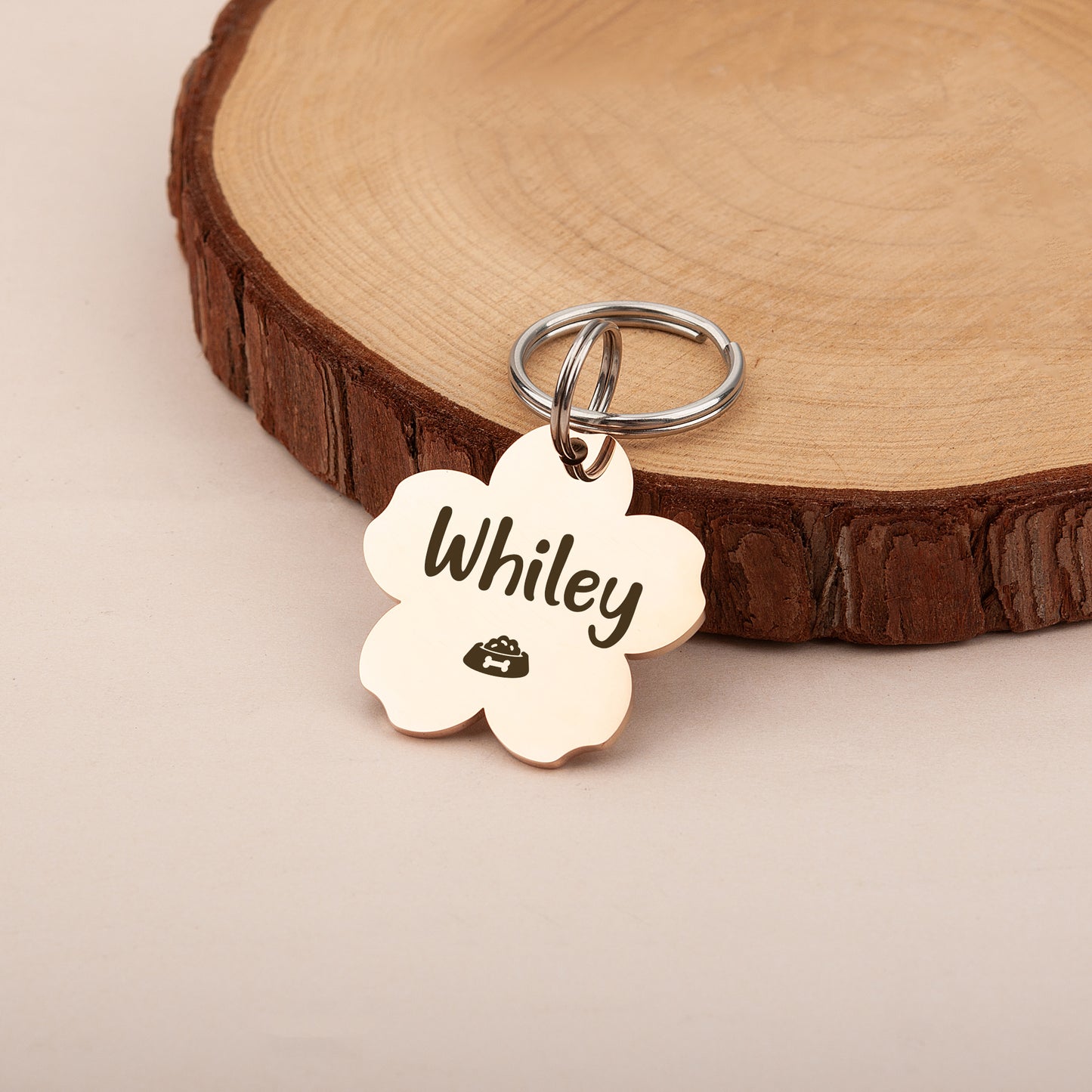 Custom Cherry Blossom Pet ID Dog Tag