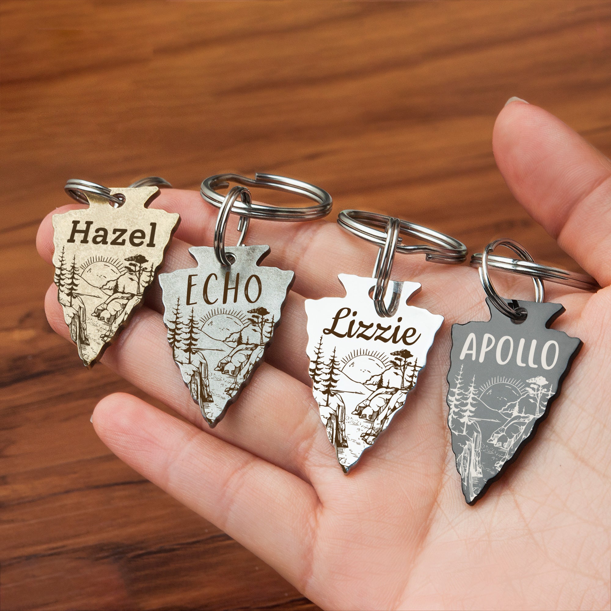 Arrowhead Mountain Sunset Pet ID Dog Tag