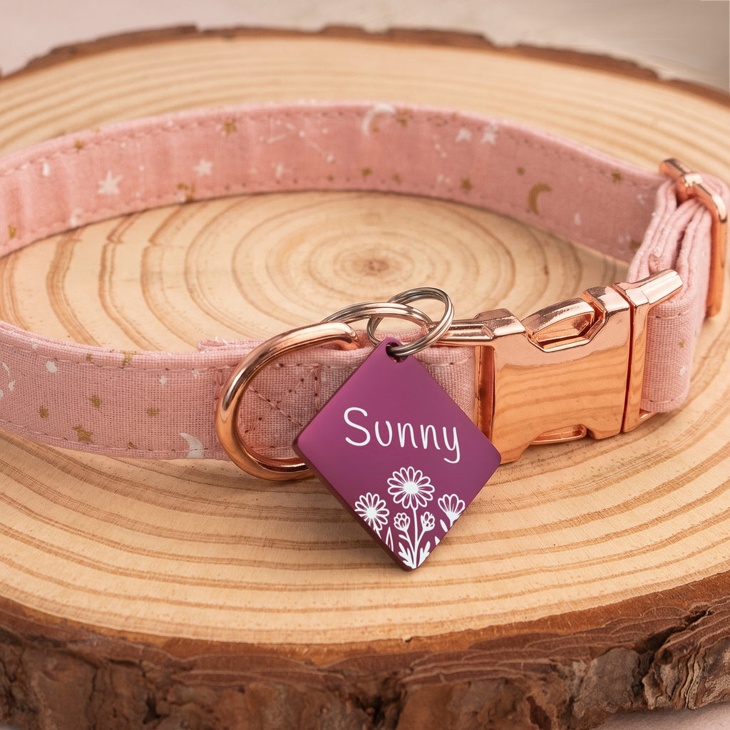 Personalized Diamond Stainless Steel Pet ID Tag