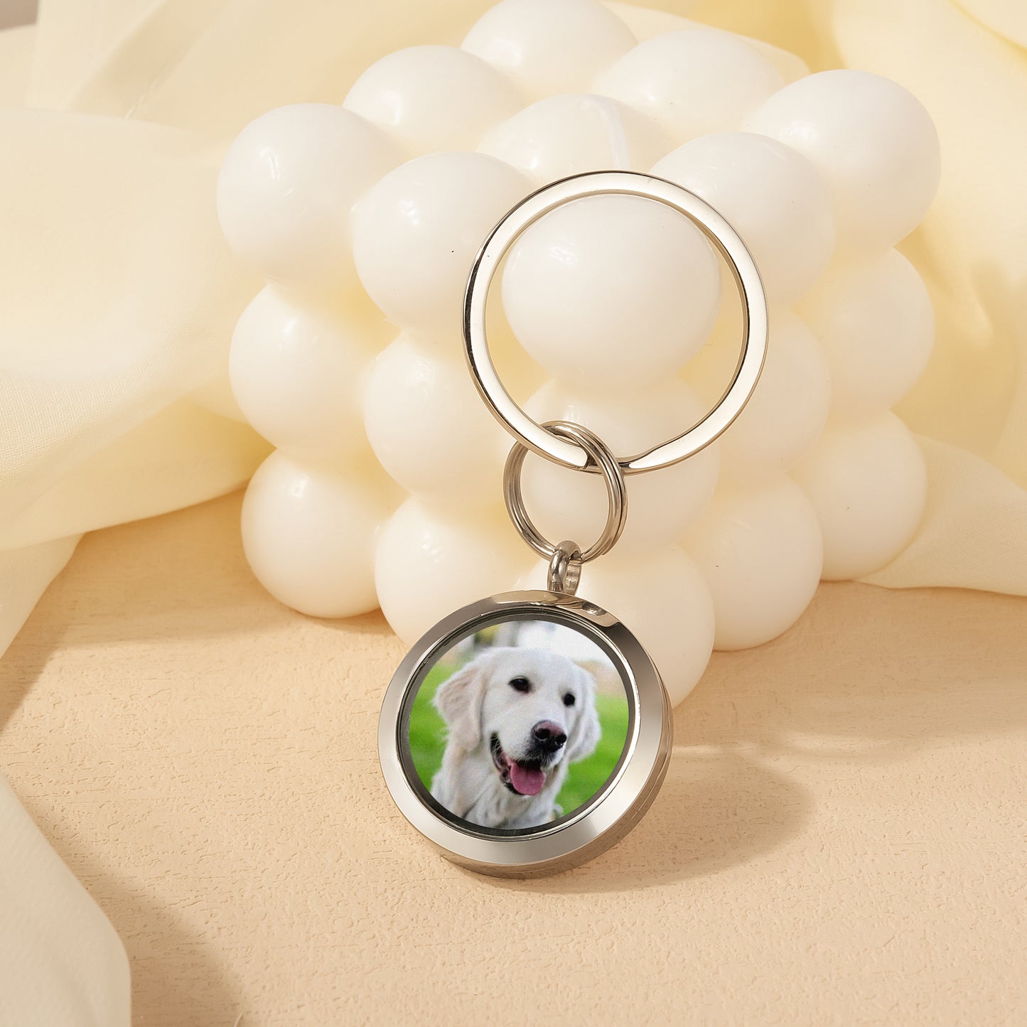 Pet Memorial Photo Locket Key Chain