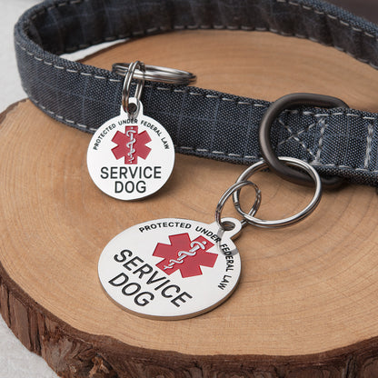 Service Dog Medical Alert Pet ID Tag