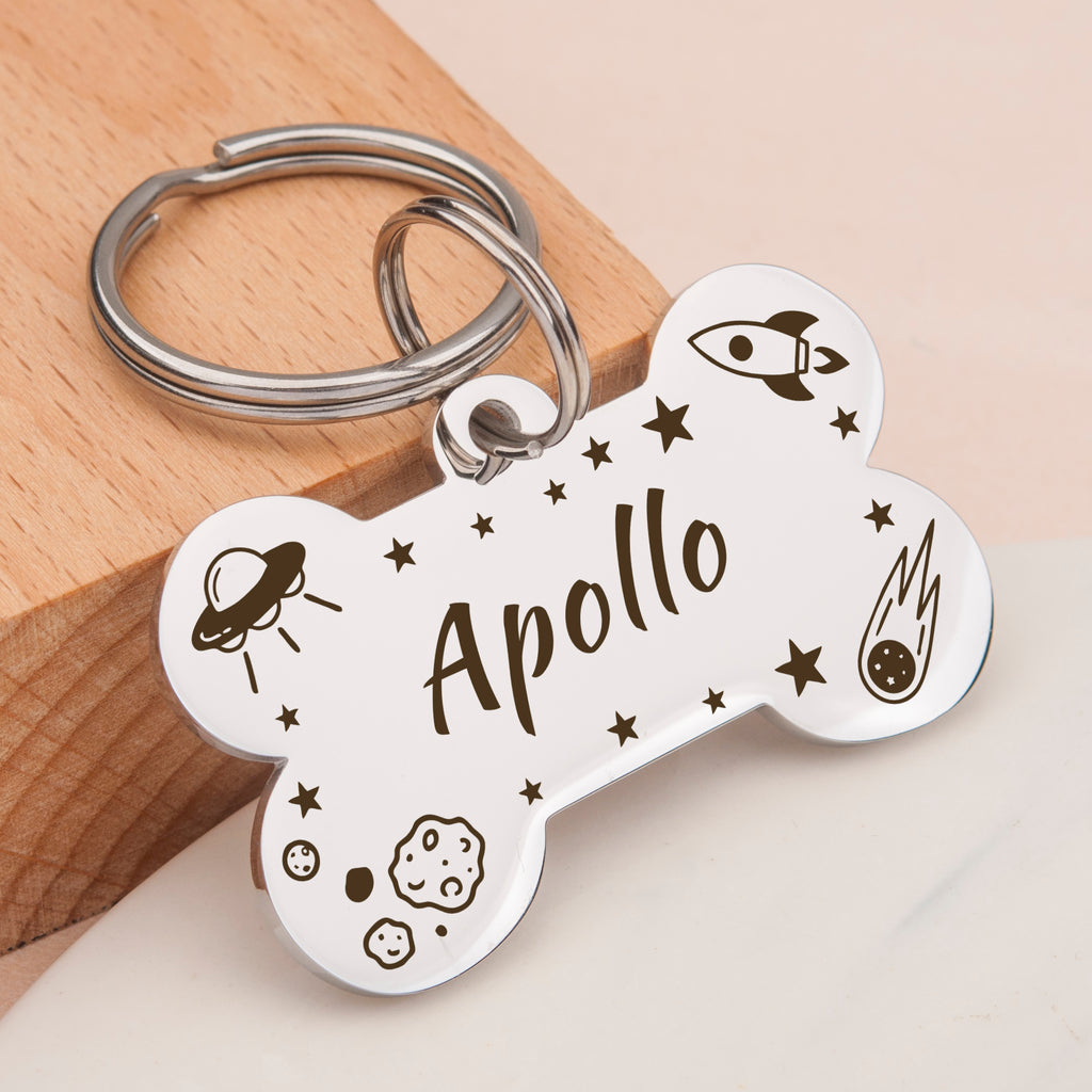 Personalized Bone Stainless Steel Pet ID Tag