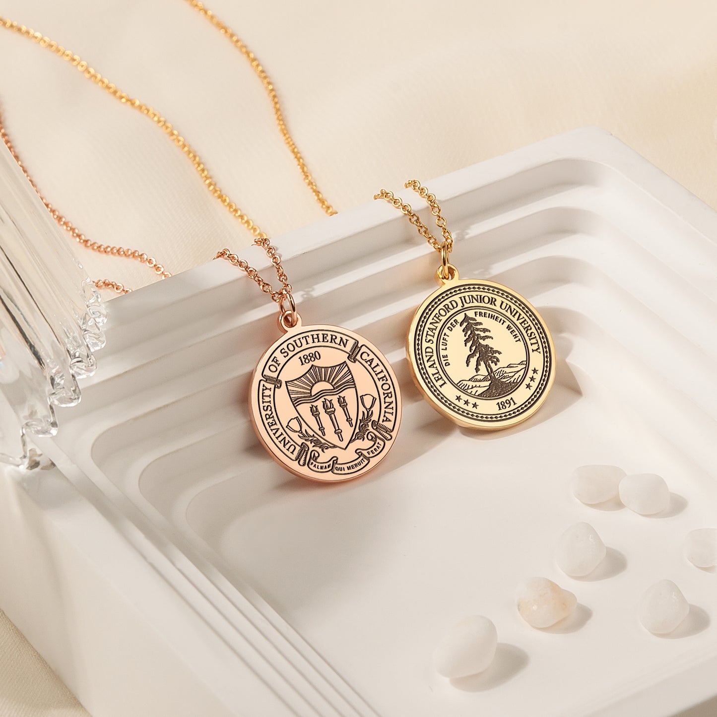 Personalized College Logo Graduation Necklace