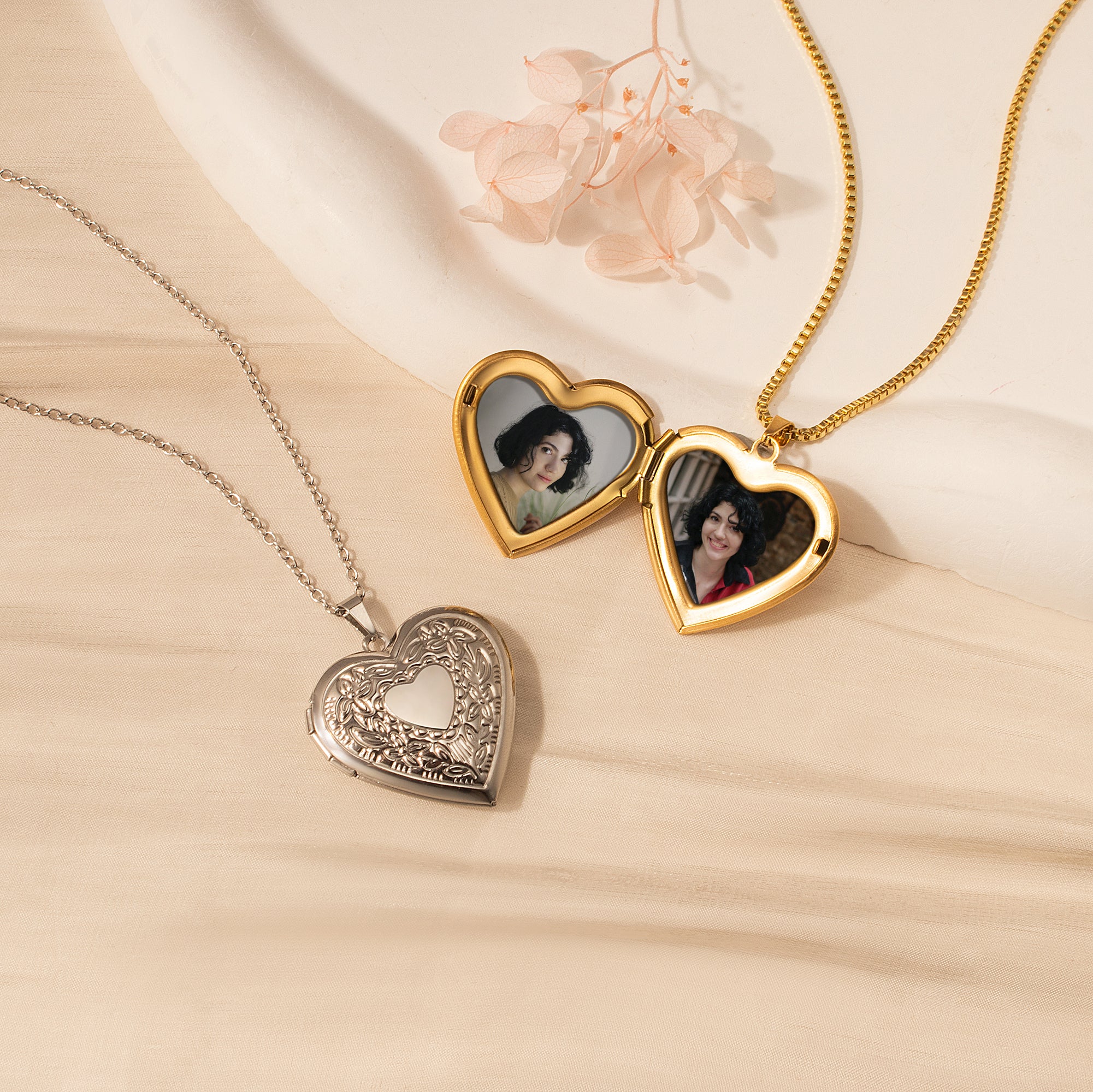 Raise Heart Photo Heart Locket Necklace