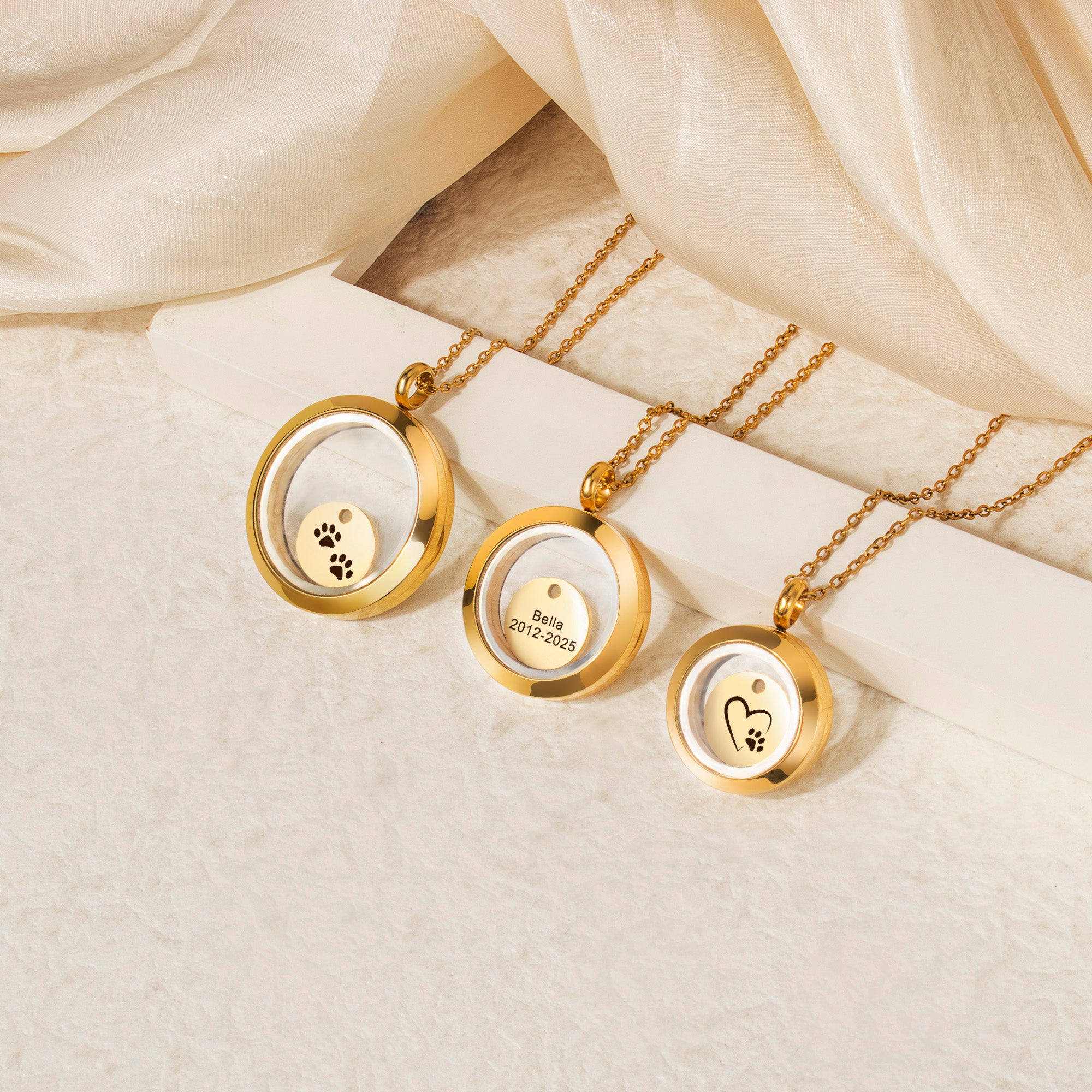 Personalized Charm Locket Pet Memorial Necklace