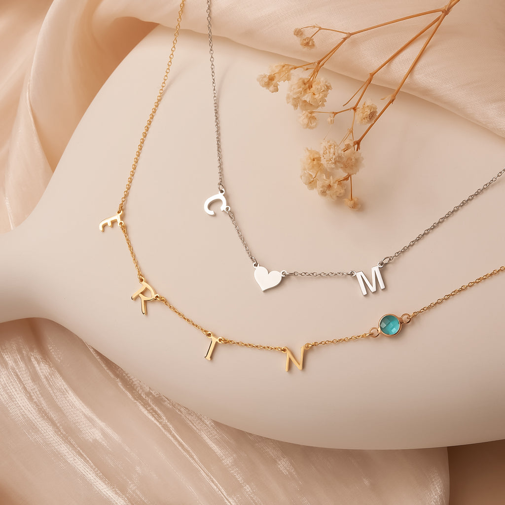 Birthstone and Charm Necklace