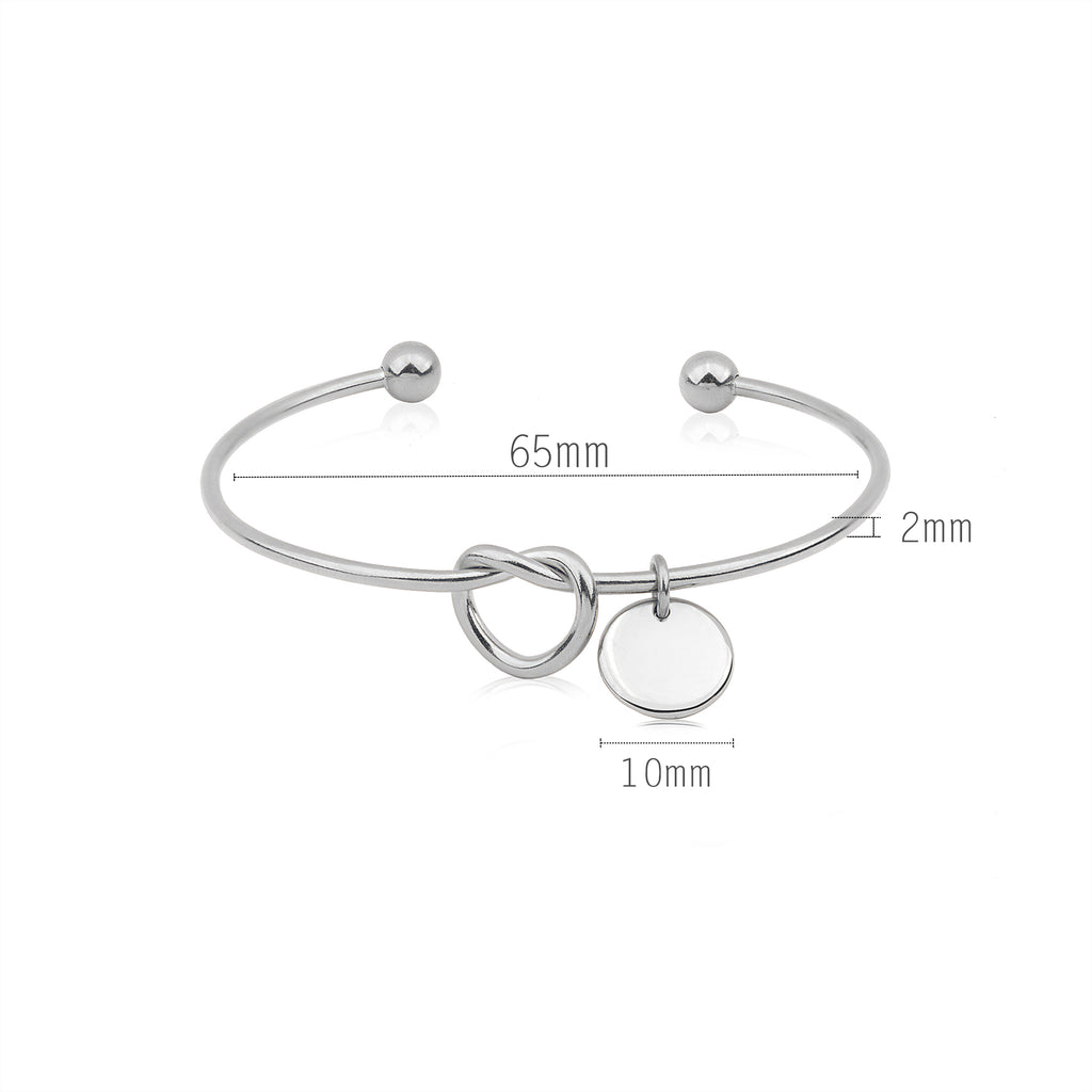 Pet Portrait Photo Custom Cuff Knot Bracelet