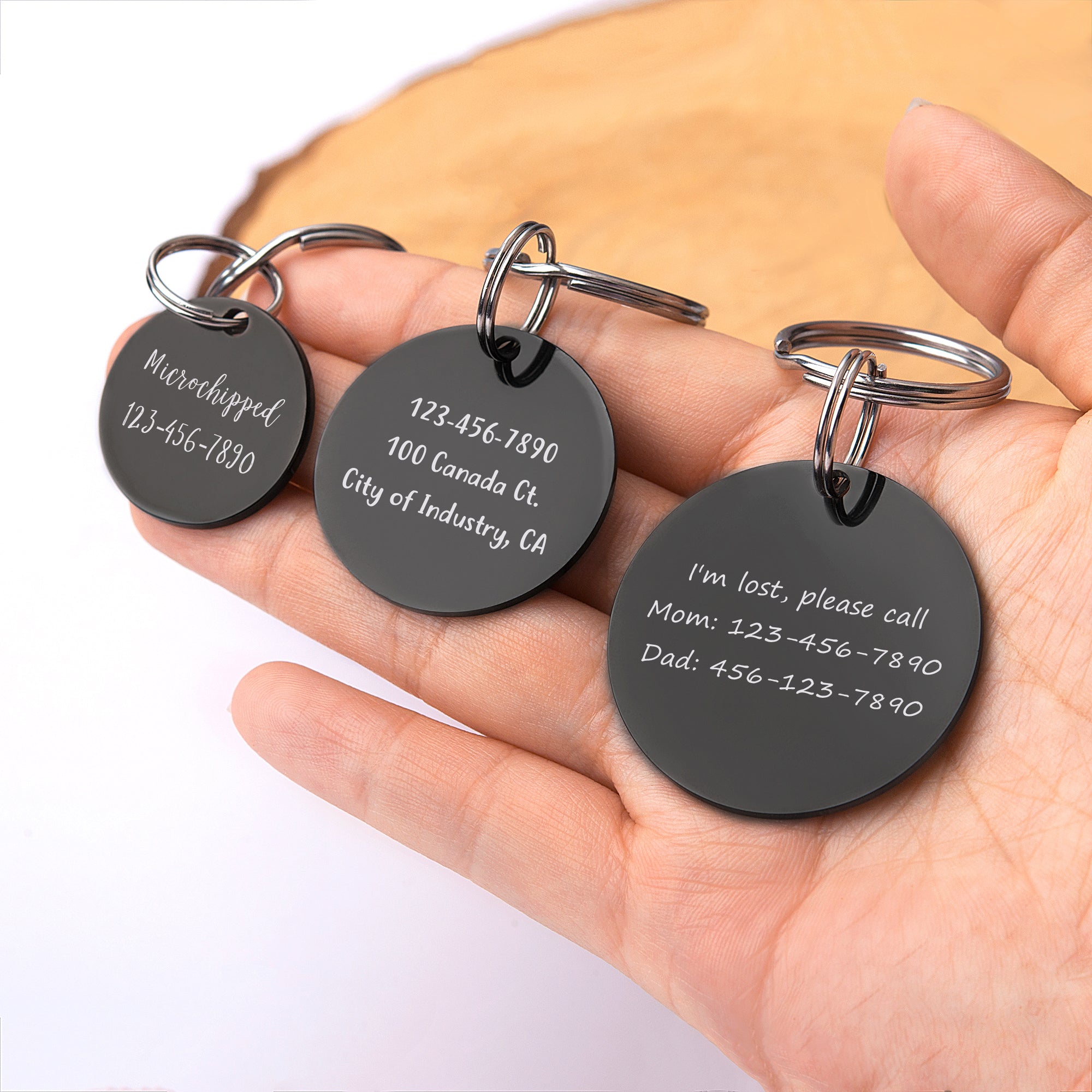 Mountain Sunrise Round Pet ID Dog Tag